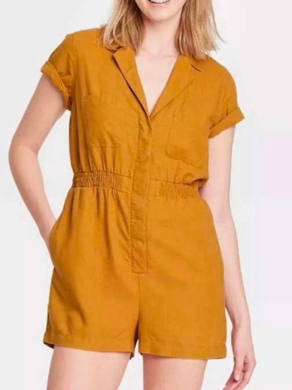 Universal Thread Women's Yellow Playsuit-romper